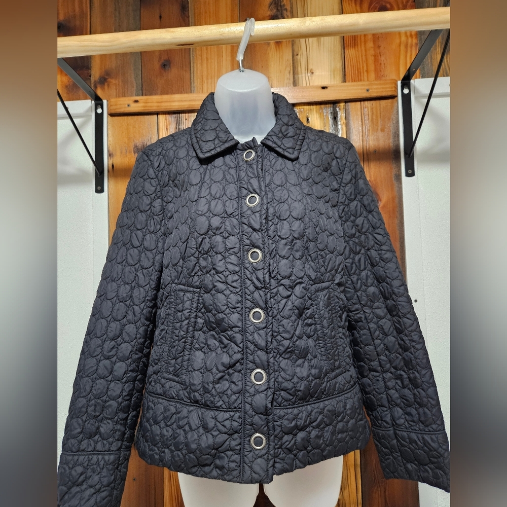 Rafaella Black Quilted Puffer Coat